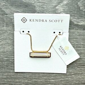🎁 Kendra Scott Gold & Clear Glass Leanor Necklace NWT